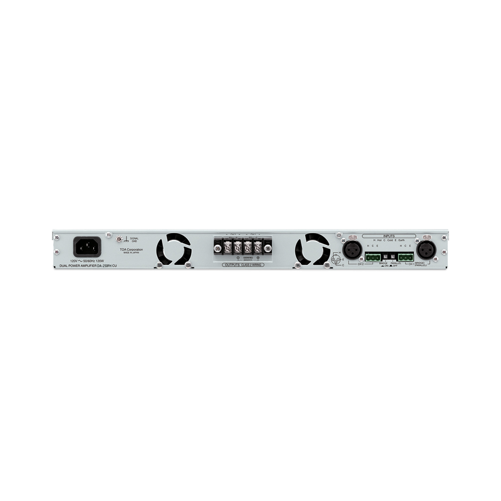 アンプ TOA AMPLIFIER DA250-FH デジタルパワ－アンプ250W×4ch－H (DA-250FH) | TOA株式会社
