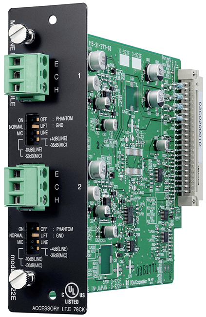 D-922E Mic/Line Input Module