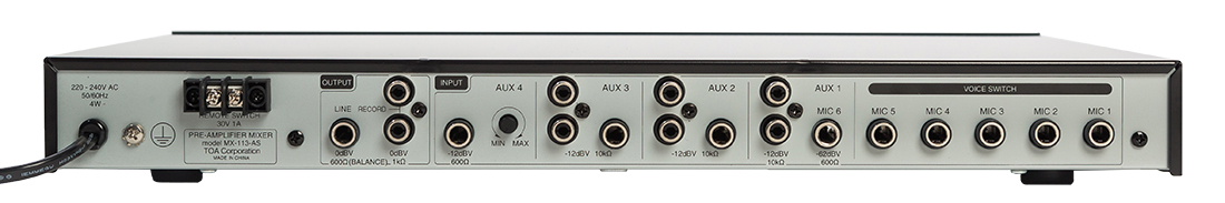 Boost your audio signal today with TOA's MX-113 Pre-Amplifier Mixer